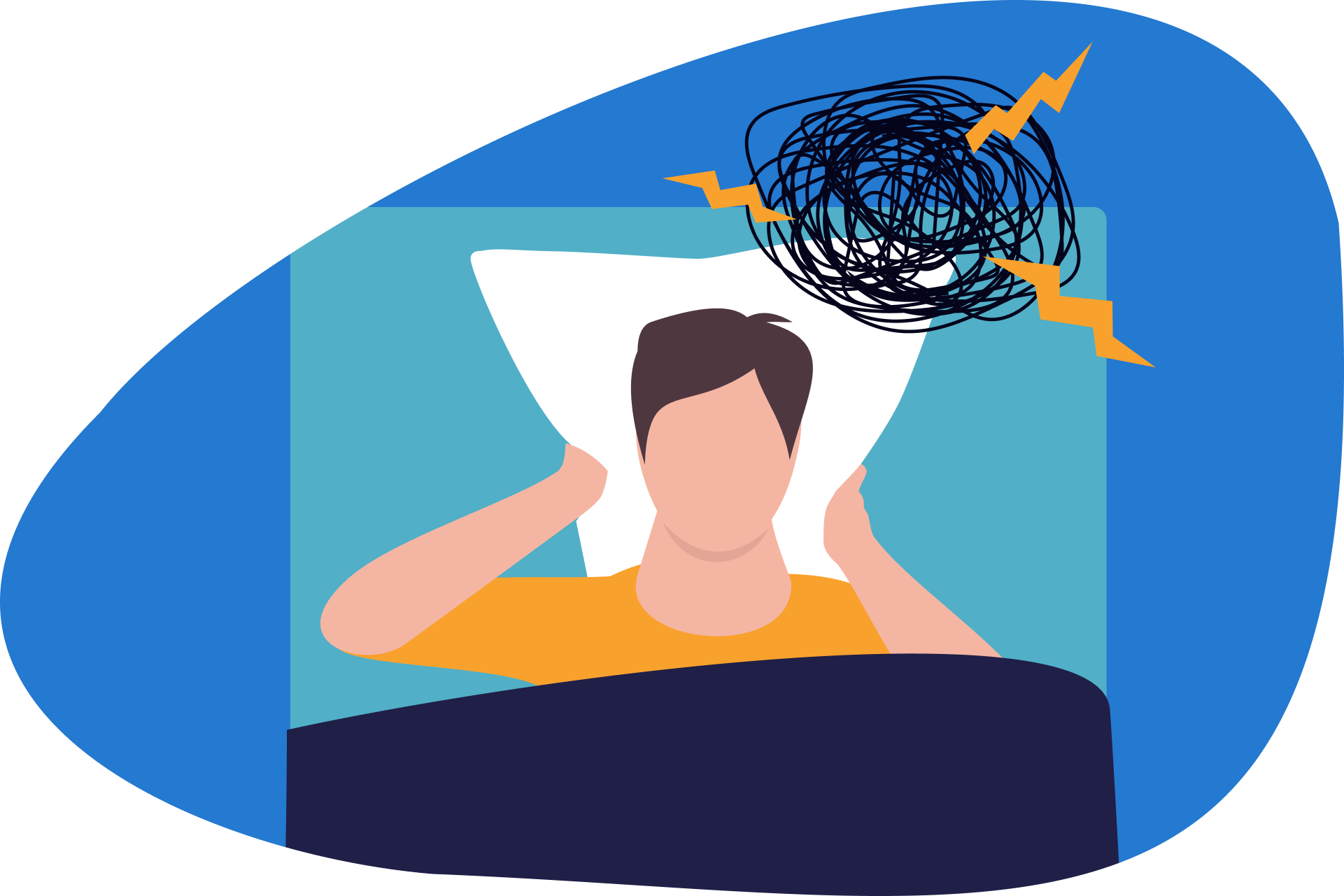 Schlafmeditation Gedankenkarussell